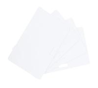 sourcing map 10 Pack Blank PVC Cards 20mil ID Blank Credit Cards Plastic with Horizontal Slot Punch for ID Badge Printer, Graphics White