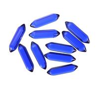 sourcing map 10 Pack Blue Quartz Crystals, Polished Crystals Bulk Hexagonal Shaped Meditation Gemstone for Jewelry Making Energy Balance Accessories Gifts