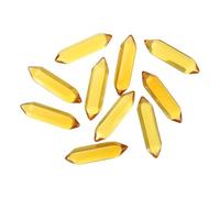 sourcing map 10 Pack Citrine Quartz Crystals, Polished Crystals Bulk Hexagonal Shaped Meditation Gemstone for Jewelry Making Energy Balance Accessories Gifts
