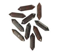 sourcing map 10 Pack Floral Red Quartz Crystals, Polished Crystals Bulk Hexagonal Shaped Meditation Gemstone for Jewelry Making Energy Balance Accessories Gifts