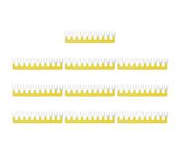 sourcing map 10 Pack Fork Type Terminal Strip, 10 Postion 15A 400V Cuttable Pre Insulated Jumper Block TB-15010 Terminal Barrier Strips Jumper Connector for Factory Workshops Machinery, Yellow