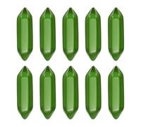 sourcing map 10 Pack Grass Green Quartz Crystals, Polished Crystals Bulk Hexagonal Shaped Meditation Gemstone for Jewelry Making Energy Balance Accessories Gifts