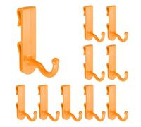 sourcing map 10 Pack Grid Wall Hooks, 2.8 Inch Grid Wall Panel Plastic Utility Hook, Shelf Hook for Garage Store Warehouse Shop Home Hanging, Orange