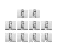 sourcing map 10 Pack Heavy Duty Weldable Hinges, 1" x 1.26" x 0.06" Weld on Butt Hinge 304 Stainless Steel Folding Metal Gate Hinges for Trailer Doors, Silver