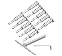 sourcing map 10 Pack Invisible Cable Railing Kit, T316 Stainless Steel 1/8" Swage Tensioner, Terminal Hidden for 2"x2" Wood/Metal Deck Post, Cable Railing