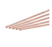sourcing map 10 Pack Pure Copper Round Rod 3mm/0.12 Inch Diameter 330mm/13 Inch Length Solid Copper Rod Lathe Bar Stock for DIY Metal Craft Metal Working Hobbies