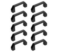 sourcing map 10 Pack Rectangular Plastic Pull Handle, 90mm/3.5 Inch Hole Center Cabinets Pull for Drawer Luggage Mechanical Equipment Garages, Black