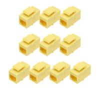sourcing map 10 Pack RJ45 Ethernet Coupler, Female to Female Cat6 Coupler Ethernet Extension Adapter Network Connector for Cat6/Cat5e/Cat5,Yellow