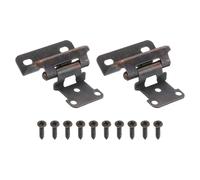 sourcing map 10 Pack Self Closing Cabinet Hinges, 1/2" Overlay Cabinet Door Hinges Semi-Concealed Kitchen for Flush Mount Kitchen Door, Red Bronze
