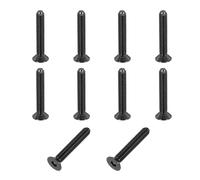 sourcing map 10 Pack Socket Head Screws, M3x18mm Aluminum Alloy Countersunk Head Hex Socket Screws Hardware Hexagon Flat Head Bolts for Model Accessories, Black