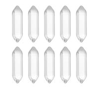 sourcing map 10 Pack Transparent White Quartz Crystals, Polished Crystals Bulk Hexagonal Shaped Meditation Gemstone for Jewelry Making Energy Balance Accessories Gifts