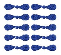 sourcing map 10 Pairs Chinese Knots Frog Buttons Closure Bright Blue Sewing Buttons Fasteners for DIY Sewing Coats Cloak Sweater Bridal Costume Outfit, 3"x0.7"
