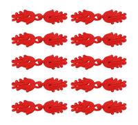 sourcing map 10 Pairs Chinese Knots Frog Buttons Closure Bright Red Sewing Buttons Fasteners for DIY Sewing Coats Cloak Sweater Bridal Costume Outfit, 2.8"x0.8"