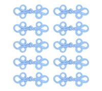 sourcing map 10 Pairs Chinese Knots Frog Buttons Closure Sky Blue Sewing Buttons Fasteners for DIY Sewing Coats Cloak Sweater Bridal Costume Outfit