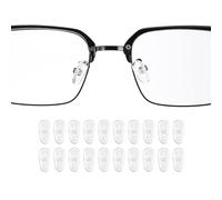 sourcing map 10 Pairs Eyeglass Nose Pads 13mm Silicone Anti-Slip Glasses Nose Grips Screw-in Glasses Nose Pads for Plastic Frames Glasses Sunglasses, White