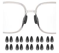 sourcing map 10 Pairs Eyeglass Nose Pads 2.5mm Thickness Silicone Adhesive Anti-Slip Glasses Nose Grips Granular Water Drop Glasses Nose Pads for Plastic Frames Glasses Sunglasses, Black