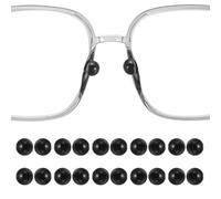 sourcing map 10 Pairs Eyeglass Nose Pads 4.1mm Thickness Silicone Adhesive Anti-Slip Glasses Nose Grips Round Shape Glasses Nose Pads for Plastic Frames Glasses Sunglasses, Black
