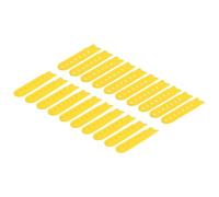 sourcing map 10 Pairs Snapback Strap Cover, 7 Holes Plastic Adjustable Hat Snap Buckle Replacement for Caps Repairing (Light Yellow)