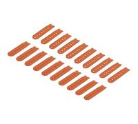 sourcing map 10 Pairs Snapback Strap Cover, 7 Holes Plastic Adjustable Hat Snap Buckle Replacement for Caps Repairing (Chestnut)