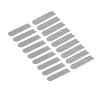 sourcing map 10 Pairs Snapback Strap Cover, Double Row 14 Holes Plastic Adjustable Hat Snap Buckle Replacement for Caps Repairing (Gray)