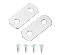 sourcing map 10 Pcs 0/0 Flush Canvas Clips, Picture Framing Mirror Clips Z Shape Canvas Painting Mounting Clips with 2 Mounting Holes with Screws, Silver