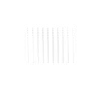 sourcing map 10 Pcs 0.2mm HSS(High Speed Steel) W6542 Micro Drill Bits, Fully Ground Jobber 21mm Length Drill Bit for Mild Steel Copper Aluminum