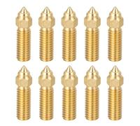 sourcing map 10 Pcs 0.4mm Brass Nozzles, M6 Thread K1 3D Printer Nozzle Accessories High Temperature Pointed Wear Resistant for K1 3D Printers Extruder Hotend Replacement Tip