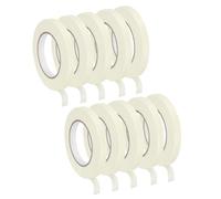 sourcing map 10 Pcs 0.5 Inch Wide 60 Yards White Masking Tape Painters Tape Rolls for Home Office Commercial Contractor Clean Drip-Free Painting Wide Crepe Paper