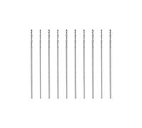 sourcing map 10 Pcs 0.5mm HSS(High Speed Steel) W6542 Micro Drill Bits, Fully Ground Jobber 22mm Length Drill Bit for Mild Steel Copper Aluminum