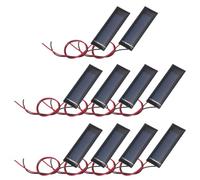 sourcing map 10 Pcs 0.5V 0.08W 160mA Mini Solar Panels, Small Polycrystalline Solar Cell Panel with 2 Cable for DIY Electric Toy Materials Kits Charger, 53mm x 18mm
