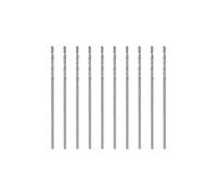 sourcing map 10 Pcs 0.6mm HSS(High Speed Steel) W6542 Micro Drill Bits, Fully Ground Jobber 24mm Length Drill Bit for Mild Steel Copper Aluminum