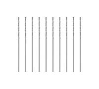 sourcing map 10 Pcs 0.75mm HSS(High Speed Steel) W6542 Micro Drill Bits, Fully Ground Jobber 30mm Length Drill Bit for Mild Steel Copper Aluminum