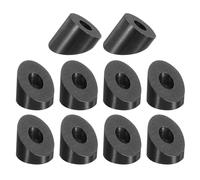 sourcing map 10 Pcs 1/4" 37 Degree Angle Beveled Washer, T316 Stainless Steel Angled Washer for Cable Railing Stair Ends Wood Metal Posts, Black