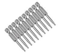 sourcing map 10 Pcs 1/4" Hex Shank T10 Magnetic Security Torx Screwdriver Bits 50mm Length