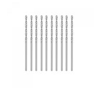 sourcing map 10 Pcs 1.55mm HSS(High Speed Steel) W6542 Micro Drill Bits, Fully Ground Jobber 50mm Length Drill Bit for Mild Steel Copper Aluminum