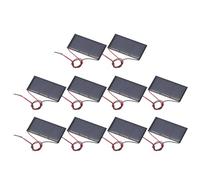 sourcing map 10 Pcs 1.5V 0.24W 160mA Mini Solar Panels, Small Polycrystalline Solar Cell Panel with 2 Cable for DIY Electric Toy Materials Kits Charger, 60mm x 30mm