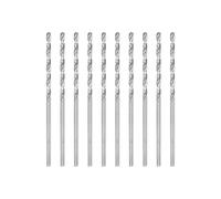 sourcing map 10 Pcs 1.75mm HSS(High Speed Steel) W6542 Micro Drill Bits, Fully Ground Jobber 46mm Length Drill Bit for Mild Steel Copper Aluminum