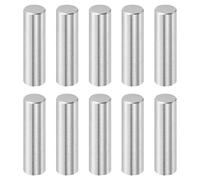 sourcing map 10 Pcs 10 mm x 35 mm Dowel Pins, 316L Stainless Steel Cylindrical Dowel Pins Shelf Support Peg Pin Rod Fasten Elements Metal Shelf Pegs Silver Tone
