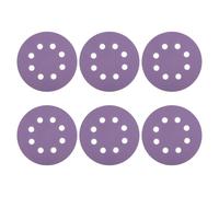 sourcing map 10 Pcs 125mm (5 Inch) Sanding Disc 8 Hole 120 Grit Hook and Loop Sandpaper Random Orbital Sander Pads for Woodworking Automotive Metal Polishing, Purple