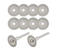 sourcing map 10 Pcs 16mm Diamond Cutting Wheels Cut Off Wheel with 2 Pcs Mandrels for Rotary Tool