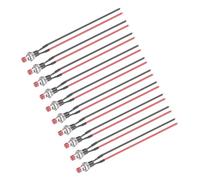 sourcing map 10 Pcs 1A 250V AC 7mm Mini Momentary Push Button Switch SPST PBS-111 NC Red Switch Button with Pre-Soldered Wires for Electronic Devices Household Appliances