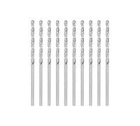 sourcing map 10 Pcs 2.05mm HSS(High Speed Steel) W6542 Micro Drill Bits, Fully Ground Jobber 59mm Length Drill Bit for Mild Steel Copper Aluminum