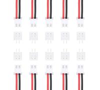 sourcing map 10 Pcs 2.54mm 2 Pin XH Connector Kit, Single Head Male Connector Plug with 26 AWG 300mm Wire Cable and Female Motherboard Connector for Speakers,LED Light Strips,Small Appliances