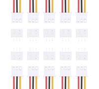 sourcing map 10 Pcs 2.54mm 3 Pin XH Connector Kit, Single Head Male Connector Plug with 26 AWG 300mm Wire Cable and Female Motherboard Connector for Speakers,LED Light Strips,Small Appliances