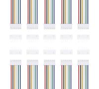 sourcing map 10 Pcs 2.54mm 6 Pin XH Connector Kit, Single Head Male Connector Plug with 26 AWG 100mm Wire Cable and Female Motherboard Connector for Speakers,LED Light Strips,Small Appliances