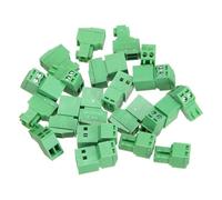 sourcing map 10 Pcs 2 Pin 2.54mm Pitch PCB Mount Screw Terminal Block Connector Plug Socket Panel Mount Pluggable Type Connector 125V 4A for 28-16AWG Cable for Electronic Device Chip