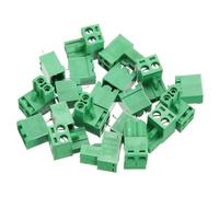 sourcing map 10 Pcs 2 Pin 5.08mm Pitch PCB Mount Screw Terminal Block Connector Plug Socket Panel Mount Pluggable Type Connector 300V 20A for 24-12AWG Cable
