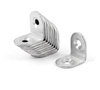 sourcing map 10 Pcs 20mmx20mm Corner Brace Joint Right Angle Bracket Fastener
