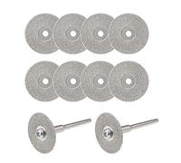 sourcing map 10 Pcs 22mm Diamond Cutting Wheels Cut Off Wheel with 2 Pcs Mandrels for Rotary Tool