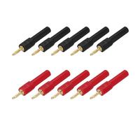 sourcing map 10 Pcs 2mm Banana Plugs, 36A 2mm Plug 4mm Jack Speaker Wire Cable Plugs Connectors, Banana Jack Connector for Speaker Wire Audio Cable, Black&Red